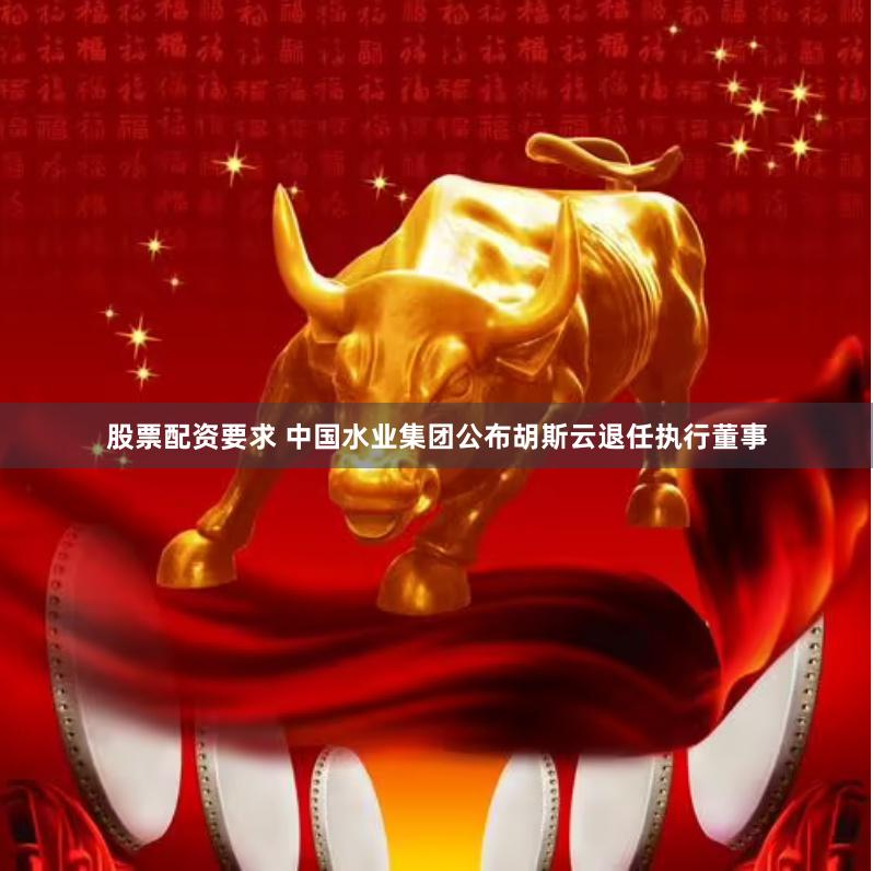 股票配资要求 中国水业集团公布胡斯云退任执行董事