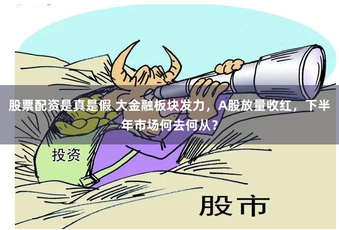 股票配资是真是假 大金融板块发力，A股放量收红，下半年市场何去何从？