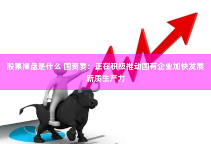 股票操盘是什么 国资委：正在积极推动国有企业加快发展新质生产力