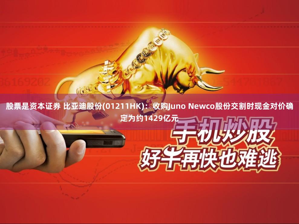 股票是资本证券 比亚迪股份(01211HK)：收购Juno Newco股份交割时现金对价确定为约1429亿元