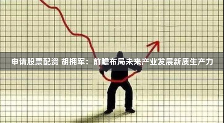 申请股票配资 胡拥军：前瞻布局未来产业发展新质生产力
